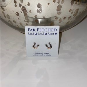 Horseshoe sterling silver earrings. Brand new